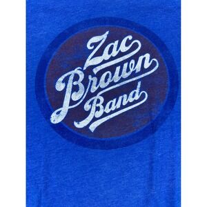 Zac Brown Band 2015 Jekyll Hyde Tour Shirt Mens Medium Blue Graphic Concert Tee